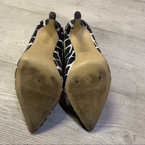 Black and white square print stiletto heel - Picture 8 of 10